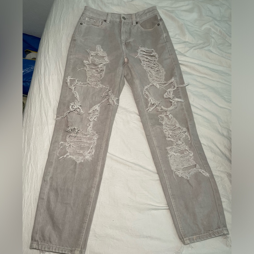 American Eagle High Waisted Ripped Jeans